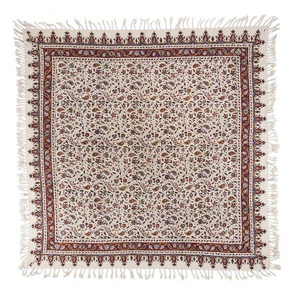 سفره قلمکار ممتاز اثر زابلیان  سایز 100 × 100 سانتی متر