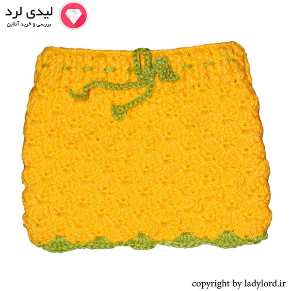 برای بزرگنمایی تصویر دوبار کلیک نمایید دامن بافتنی نوزاد دخترانه مناسب 1 تا 1.5 سال رنگ زرد