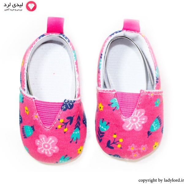 برای بزرگنمایی تصویر دوبار کلیک نمایید کفش نوزاد رنگ صورتی دخترانه مناسب نوزاد 6 تا 9 ماه