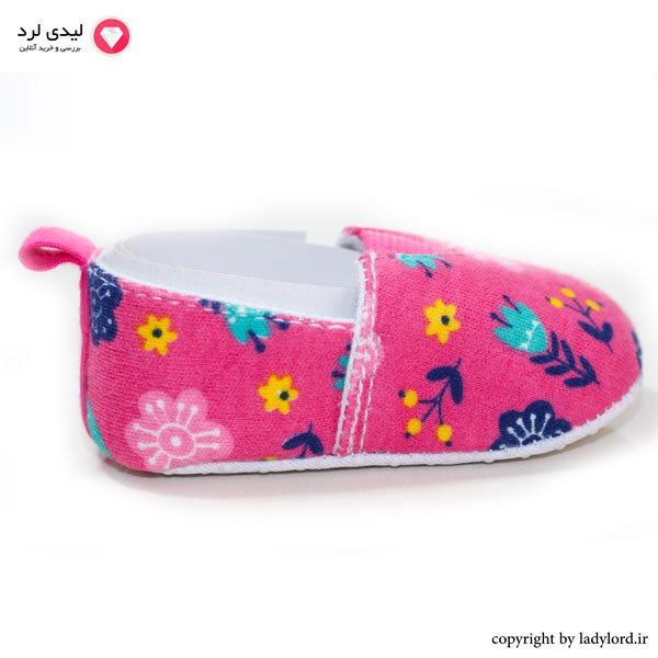 برای بزرگنمایی تصویر دوبار کلیک نمایید کفش نوزاد رنگ صورتی دخترانه مناسب نوزاد 6 تا 9 ماه