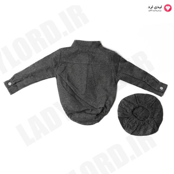 برای بزرگنمایی تصویر دوبار کلیک نمایید لباس پسرانه زیردکمه کلاه دار بیبی وان مدل کلاسیک نوک مدادی