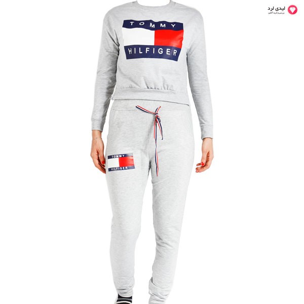 برای بزرگنمایی تصویر دوبار کلیک نمایید ست بلوز شلوار خانگی طرح TOMMY HILFIGER دخترانه فری سایز کد008