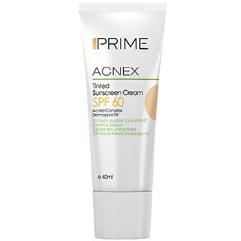 کرم ضد آفتاب رنگي پريم مدل Acnex Tinted SPF60 بژ روشن