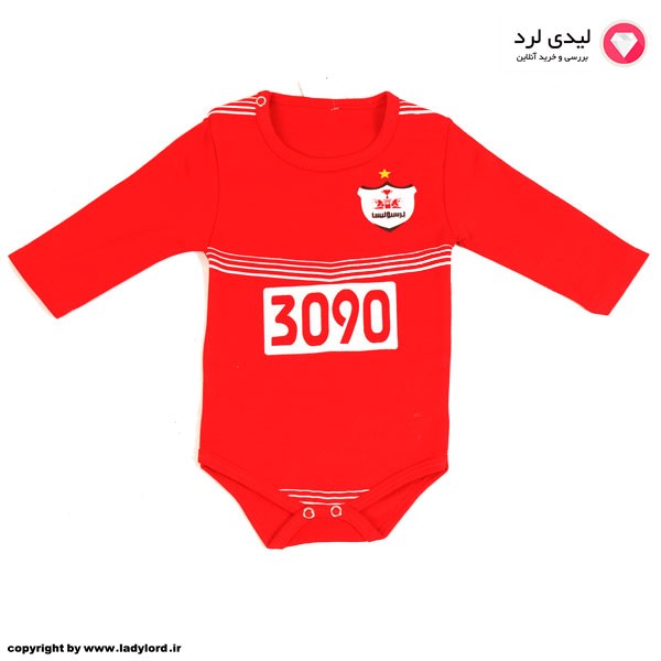 برای بزرگنمایی تصویر دوبار کلیک نمایید زیردکمه نوزادی قرمز طرح تیم فوتبال پرسپولیس طرح 3090