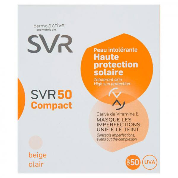 پودر ضد آفتاب اس وی آر مدل SVR 50 Compact حجم 10 میلی‌لیتر