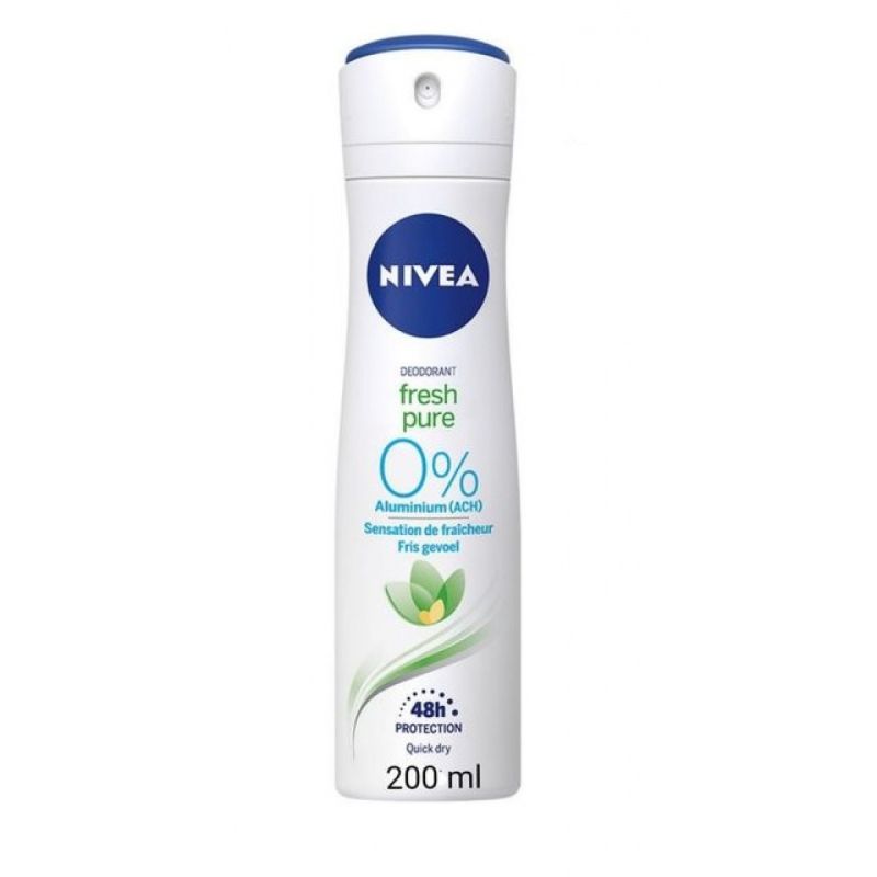 برای بزرگنمایی تصویر دوبار کلیک نمایید اسپری بدن ضد تعریق نیوا مدل Fresh Pure آلومینیوم صفر در صد حجم 200 میلی لیتر