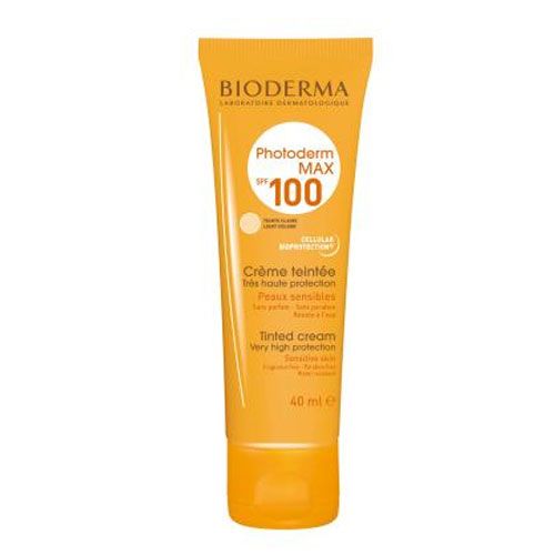 کرم ضد آفتاب بایودرما مدل فتودرم مکس SPF 100 رنگ بژ روشن حجم 40 میلی لیتر