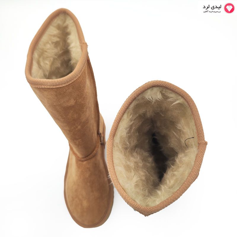 بوت زنانه طرح ugg آگ رنگ عسلی