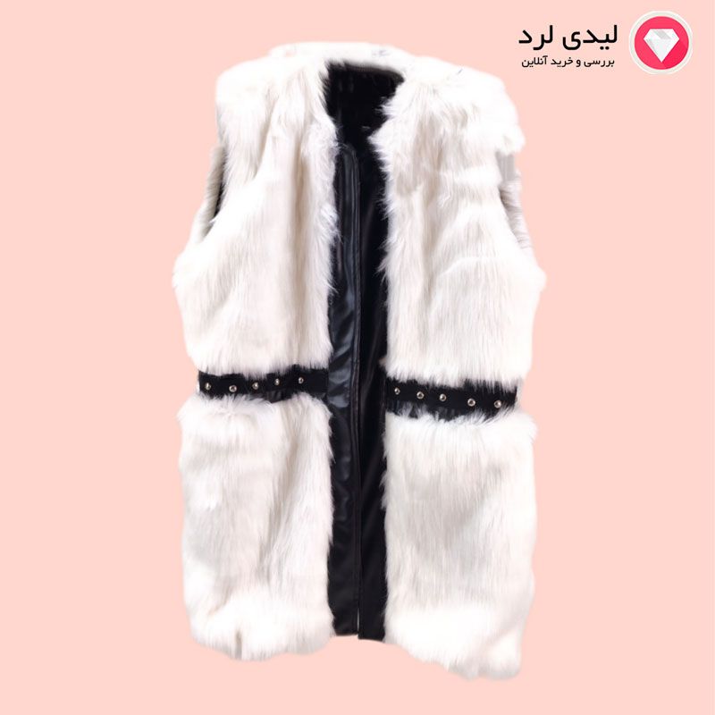 برای بزرگنمایی تصویر دوبار کلیک نمایید پافر پوست ترکیبی چرم رنگ سفید نایس مدا