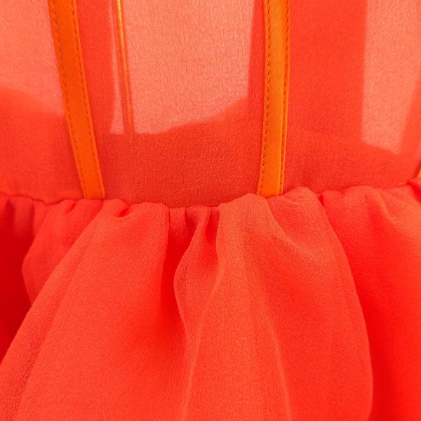 پیراهن زنانه عروسکی نارنجی کد 2922