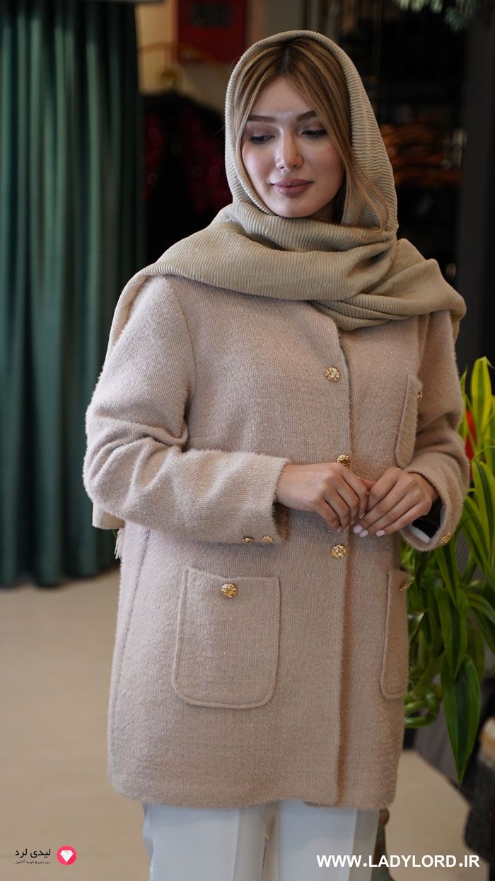 برای بزرگنمایی تصویر دوبار کلیک نمایید کت طرح شاین مدل پودری ماهوت