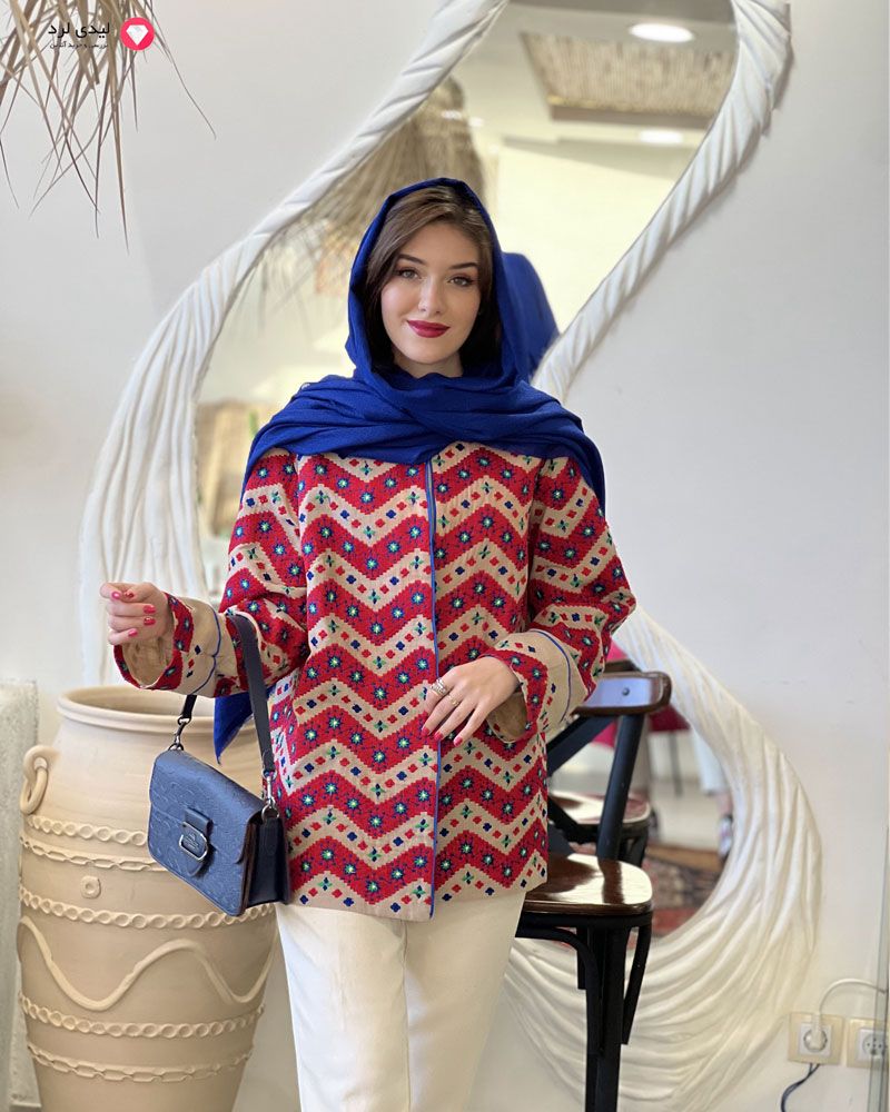 برای بزرگنمایی تصویر دوبار کلیک نمایید کت سوزندوزی آیناز ماهوت