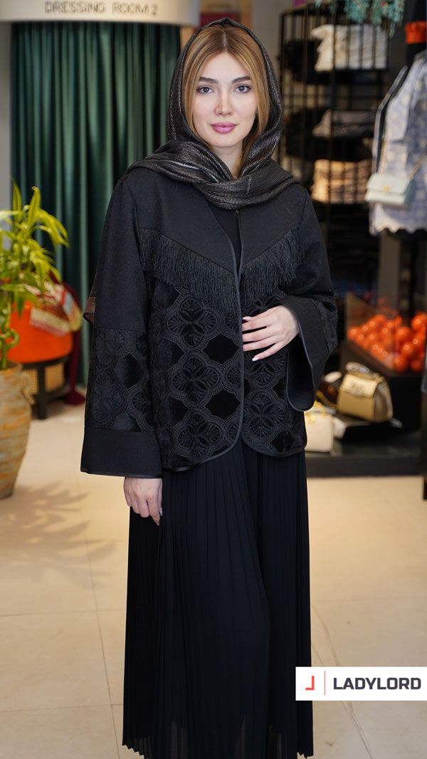 برای بزرگنمایی تصویر دوبار کلیک نمایید کت و دامن زنانه ریش دار طرح نایس کد001