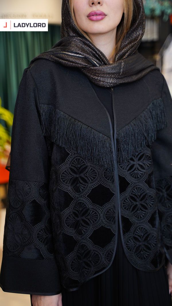 برای بزرگنمایی تصویر دوبار کلیک نمایید کت و دامن زنانه ریش دار طرح نایس کد001