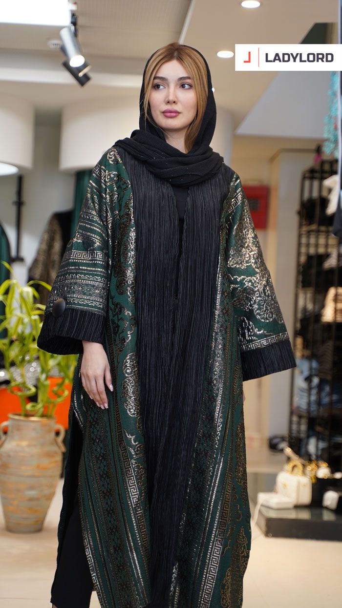 برای بزرگنمایی تصویر دوبار کلیک نمایید مانتو زنانه بلند هیرومی طرح1 رویال رنگ سبز