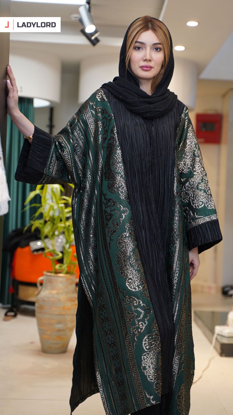 برای بزرگنمایی تصویر دوبار کلیک نمایید مانتو زنانه بلند هیرومی طرح1 رویال رنگ سبز
