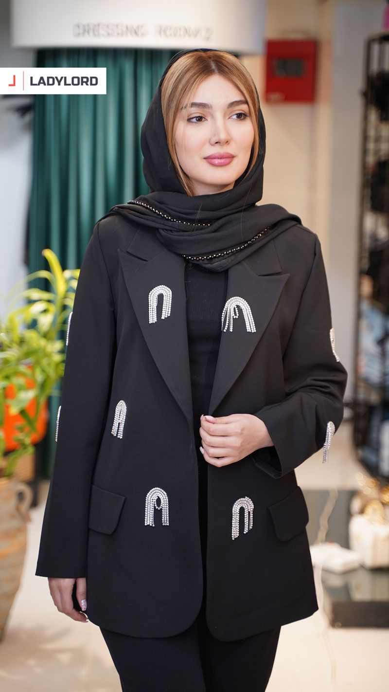 برای بزرگنمایی تصویر دوبار کلیک نمایید مانتو زنانه کرپ طرح رنگین کمان کد 0022