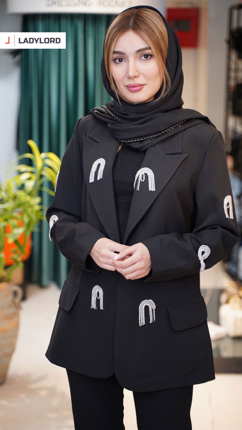 برای بزرگنمایی تصویر دوبار کلیک نمایید مانتو زنانه کرپ طرح رنگین کمان کد 0022