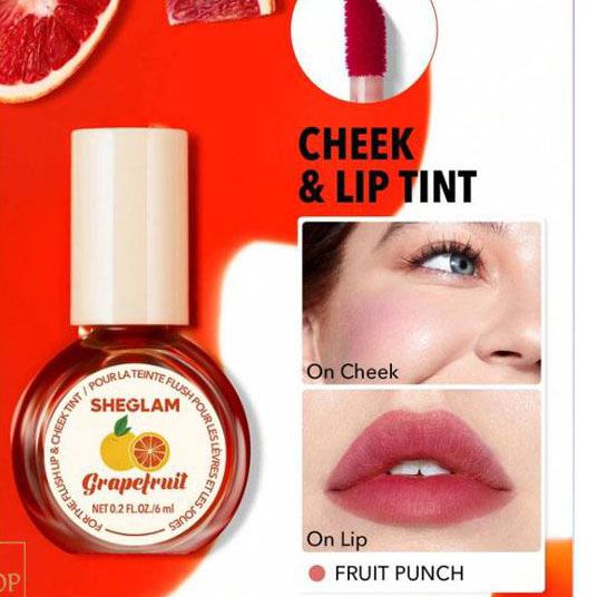 تینت لب و گونه میوه ای شیگلم مدل For The Flush Lip & Cheek رنگ grapefruit
