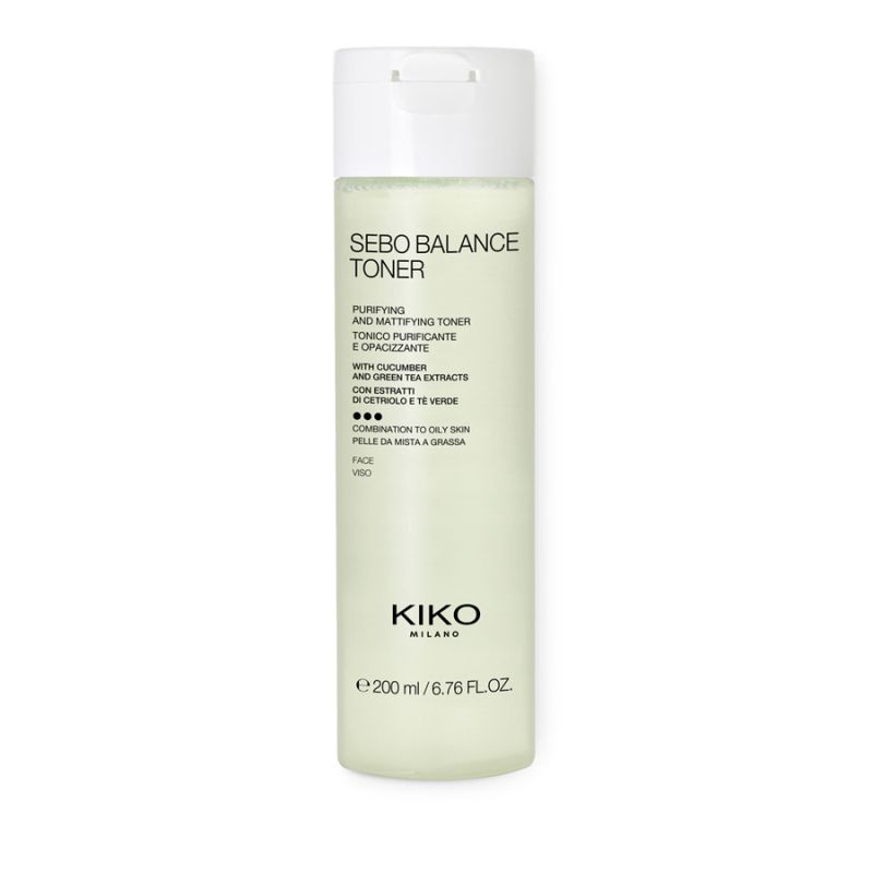 برای بزرگنمایی تصویر دوبار کلیک نمایید تونر متعادل کننده و مات کننده کیکو میلانو Kiko Milano Sebo Balance حجم 200 میلی لیتر