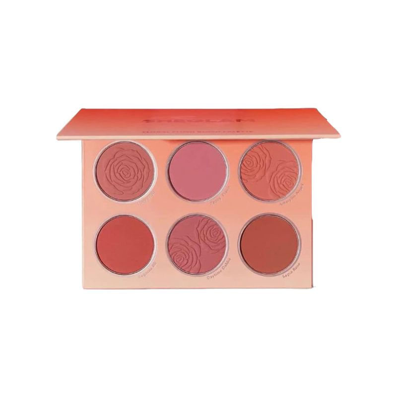 پالت رژگونه 6 رنگ شیگلم Sheglam Floral Flush Blush Palette