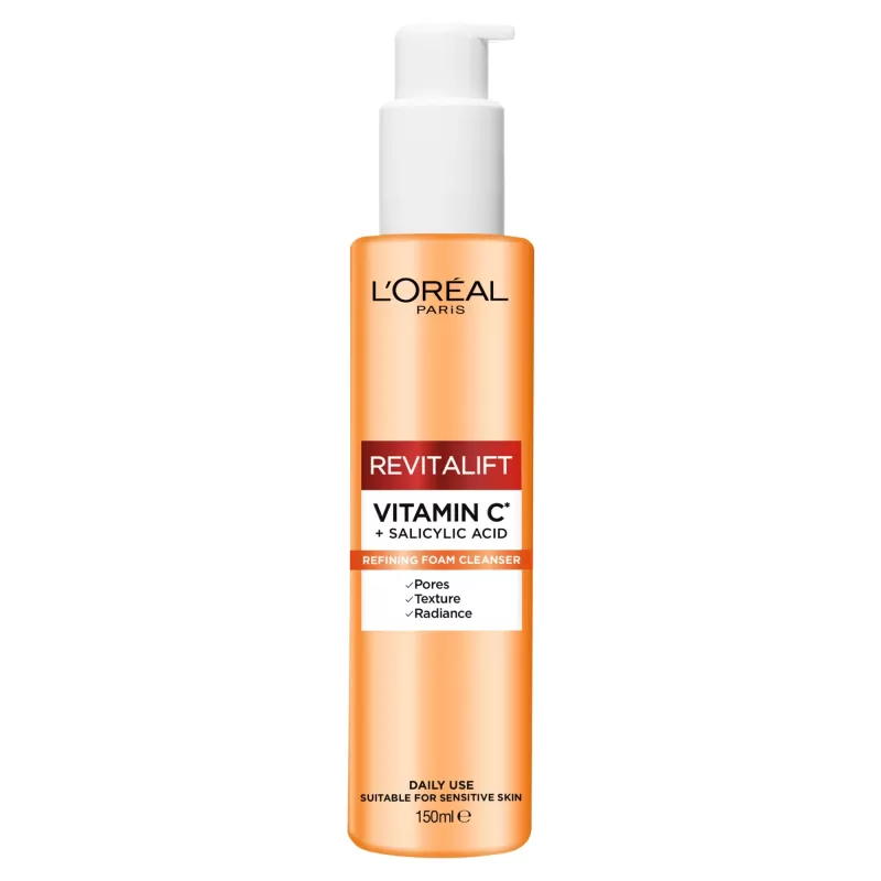 ژل شوینده و آبرسان صورت ویتامین سی لورال رویتالیفت LOreal Revitalift حجم 1۵۰ میلی لیتر