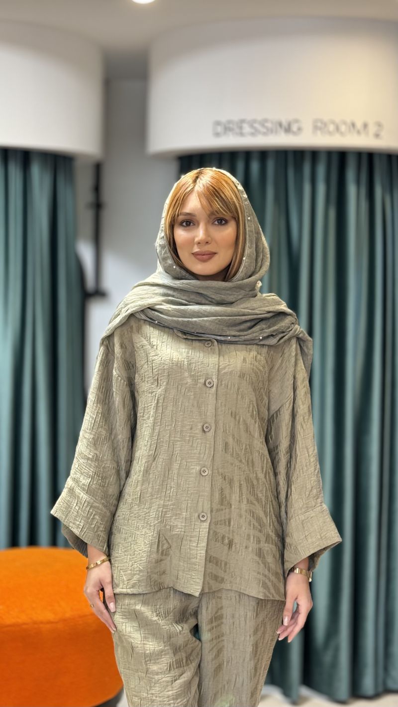 برای بزرگنمایی تصویر دوبار کلیک نمایید ست شومیز شلوار زنانه طرح شایلی کد 850