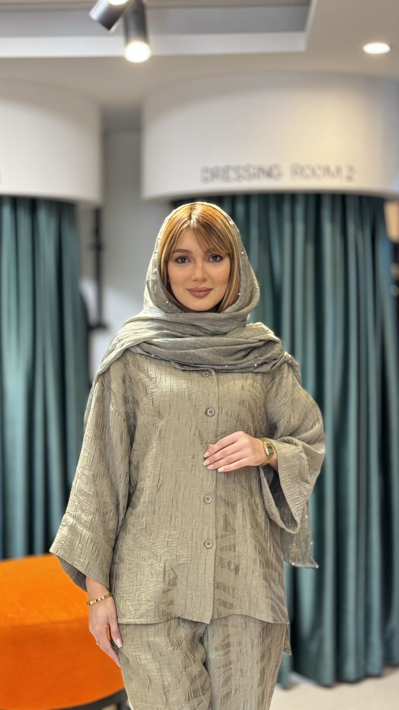 برای بزرگنمایی تصویر دوبار کلیک نمایید ست شومیز شلوار زنانه طرح شایلی کد 850