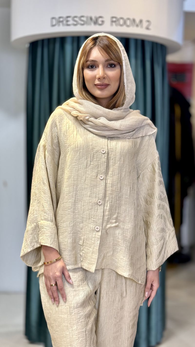 برای بزرگنمایی تصویر دوبار کلیک نمایید ست شومیز شلوار زنانه طرح شایلی کد 850