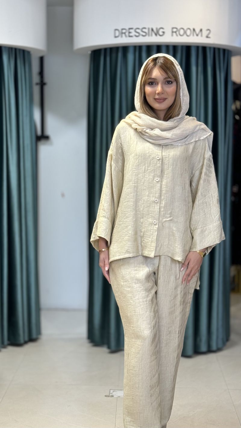 برای بزرگنمایی تصویر دوبار کلیک نمایید ست شومیز شلوار زنانه طرح شایلی کد 850