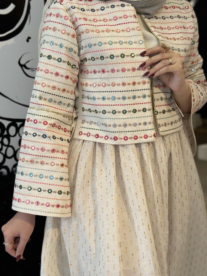 برای بزرگنمایی تصویر دوبار کلیک نمایید کت سارافون آینه کاری طرح سادینا ماهوت
