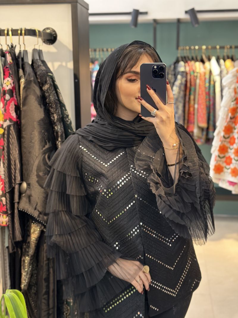 برای بزرگنمایی تصویر دوبار کلیک نمایید مانتو زنانه آینه کاری طرح آذین ماهوت