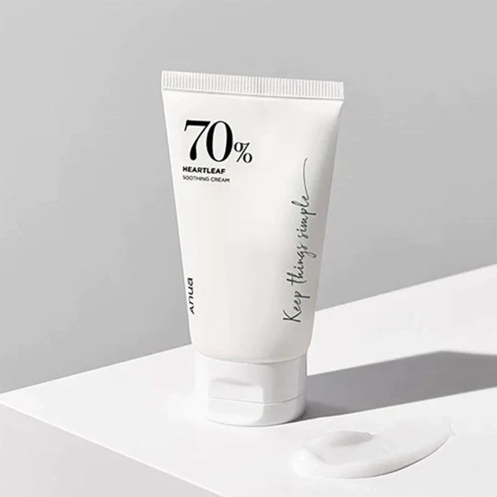 برای بزرگنمایی تصویر دوبار کلیک نمایید کرم تقویت کننده تسکین دهنده آنوا Anua Heartleaf 70% Soothing Cream