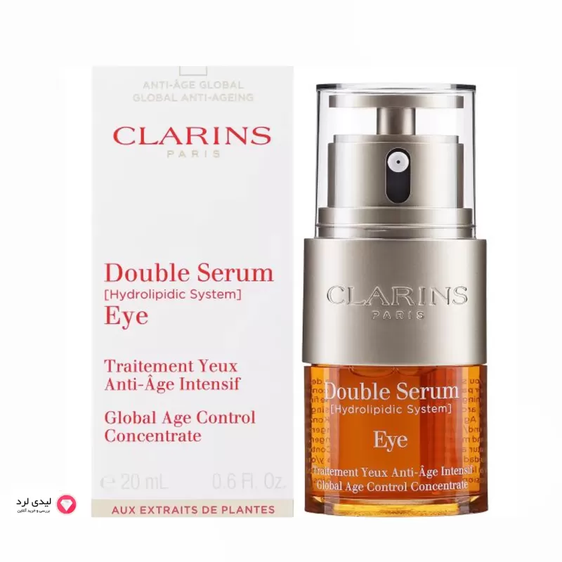 برای بزرگنمایی تصویر دوبار کلیک نمایید سرم جوانساز دور چشم مدل Double Serum کلارنس