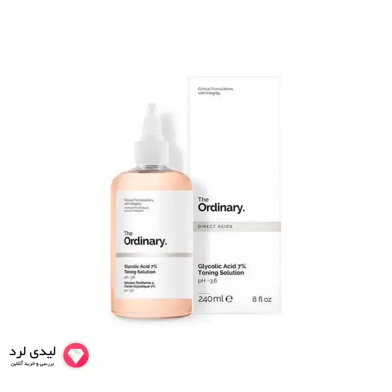 برای بزرگنمایی تصویر دوبار کلیک نمایید تونر گلیکولیک اسید 7% لایه بردار و روشن کننده اوردینری حجم 240 میلی لیتر