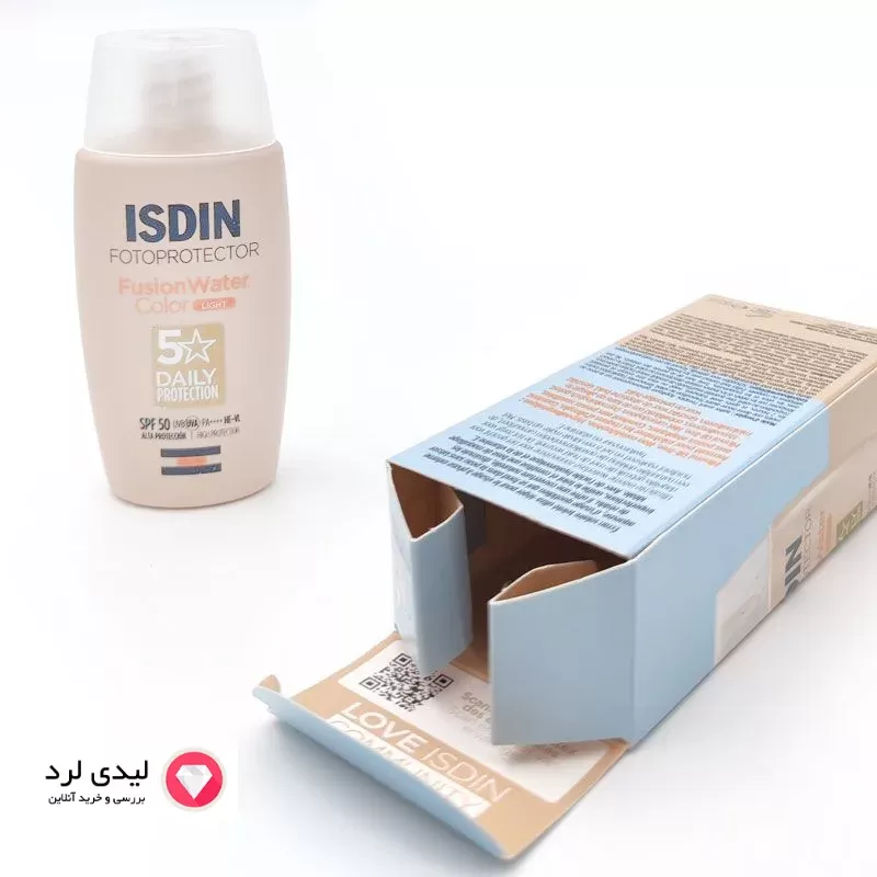 برای بزرگنمایی تصویر دوبار کلیک نمایید ضد آفتاب رنگی ایزدین مدل Fusion Water حجم 50 میلی لیتر رنگ لایت LIGHT