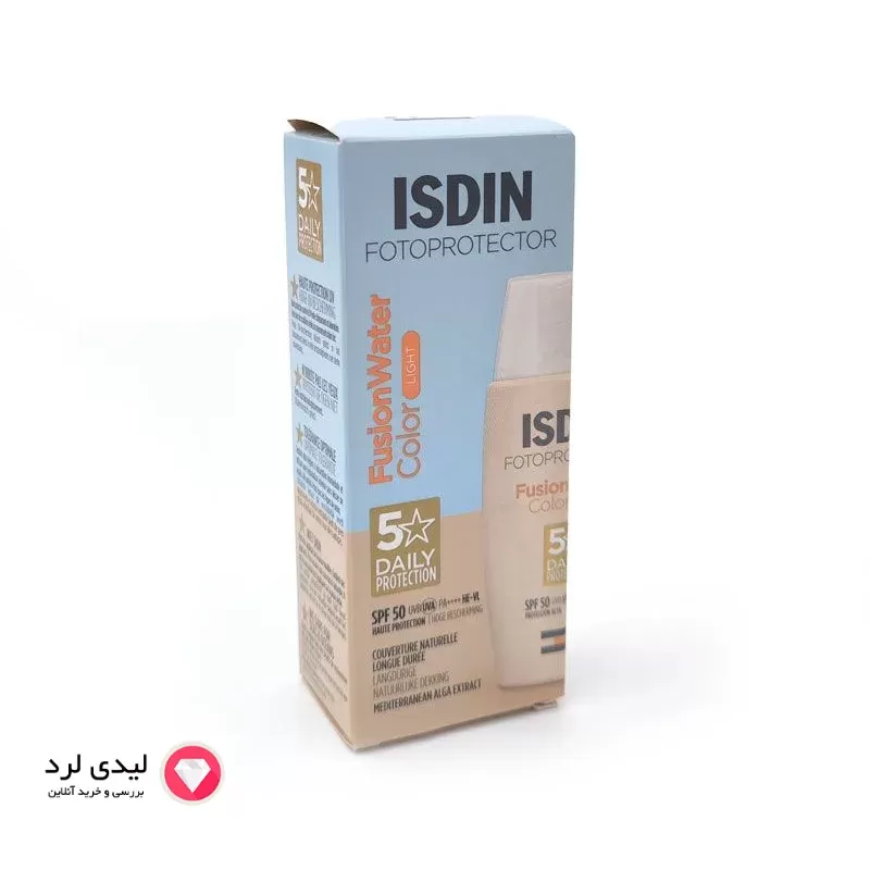 برای بزرگنمایی تصویر دوبار کلیک نمایید ضد آفتاب رنگی ایزدین مدل Fusion Water حجم 50 میلی لیتر رنگ لایت LIGHT