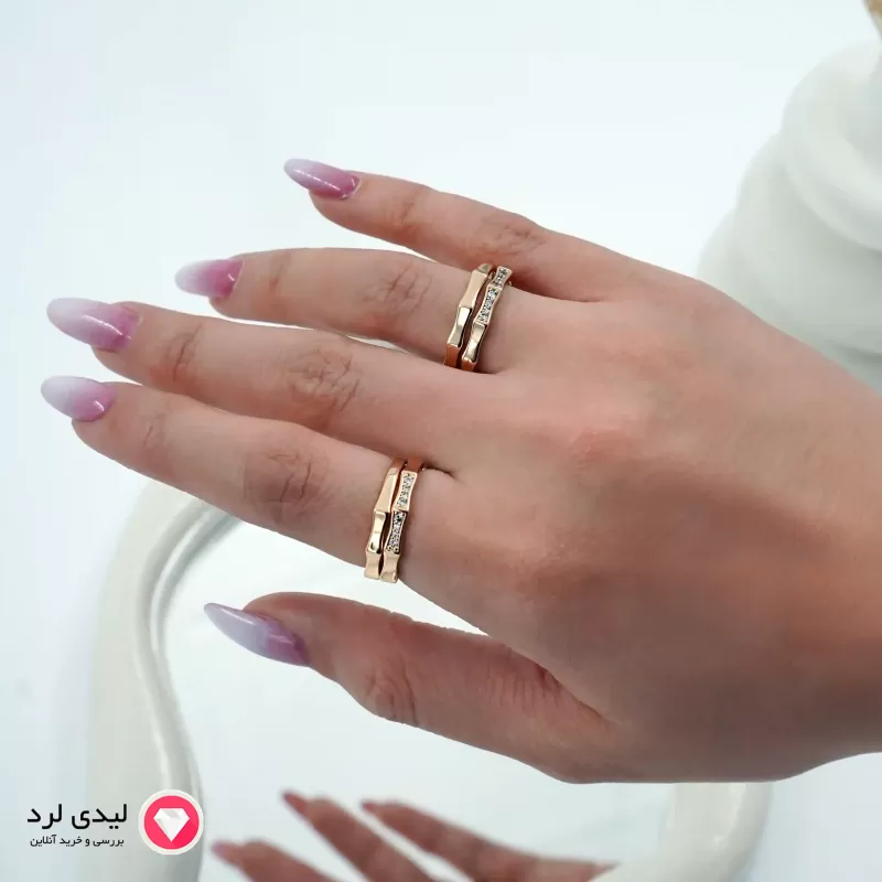 برای بزرگنمایی تصویر دوبار کلیک نمایید انگشتر ژوپینگ زنانه مینیمال کد 1808