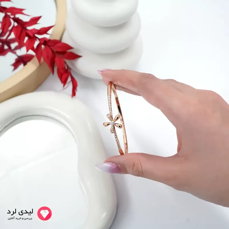بنگل طرح گل نگین دار ژوپینگ کد 5860