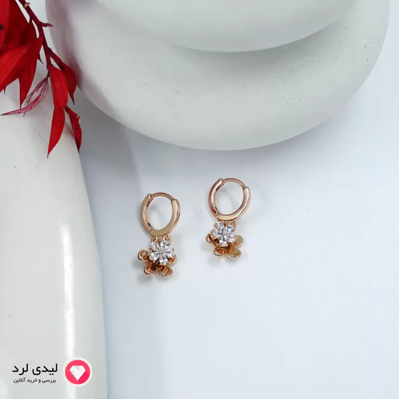 برای بزرگنمایی تصویر دوبار کلیک نمایید گوشواره طرح گل و غنچه ژوپینگ کد 27150