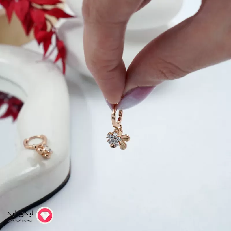 برای بزرگنمایی تصویر دوبار کلیک نمایید گوشواره طرح گل و غنچه ژوپینگ کد 27150