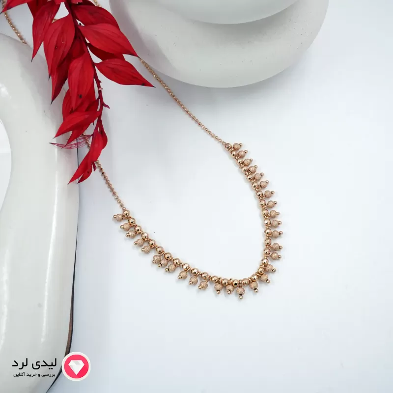برای بزرگنمایی تصویر دوبار کلیک نمایید گردنبند مینیمال طرح توپ طلا ژوپینگ کد 13323