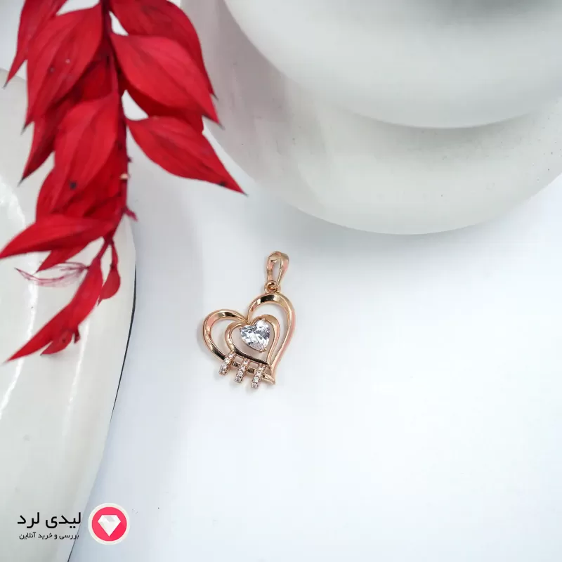 برای بزرگنمایی تصویر دوبار کلیک نمایید آویز طرح قلب نگین دار ژوپینگ کد41326