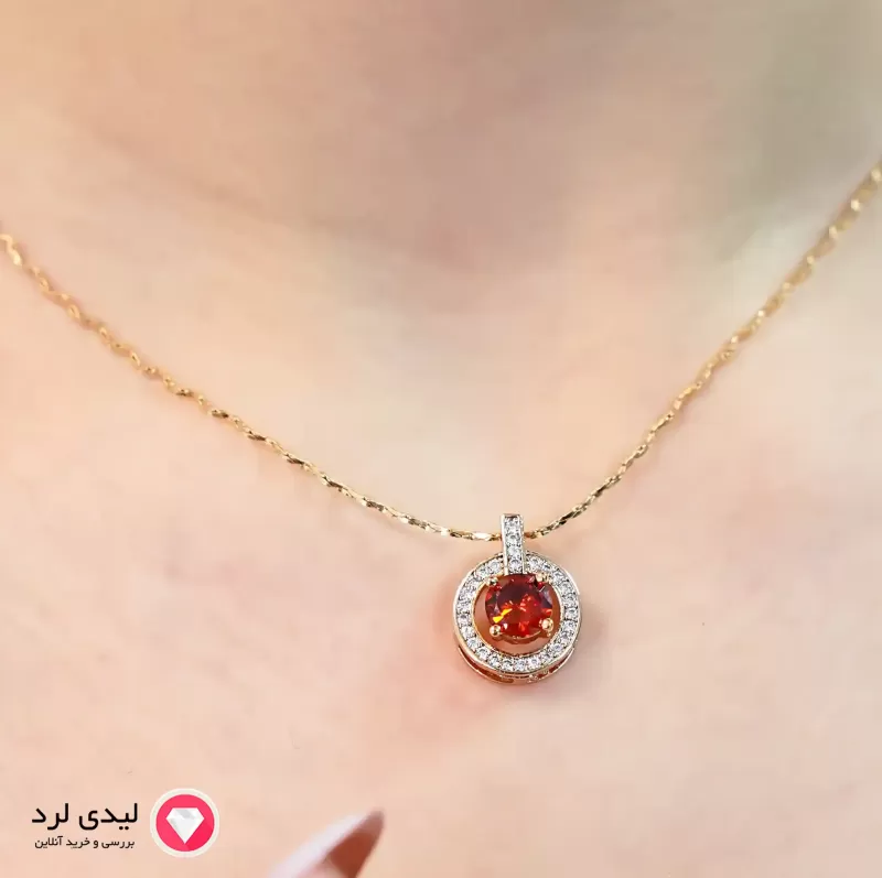 نیم ست طرح دایره ای یاقوت ژوپینگ کد 12743