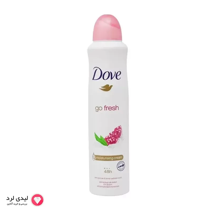 برای بزرگنمایی تصویر دوبار کلیک نمایید اسپری ضد تعریق زنانه داو مدل Go Fresh رایحه انار و لیمو حجم 250 میلی لیتر
