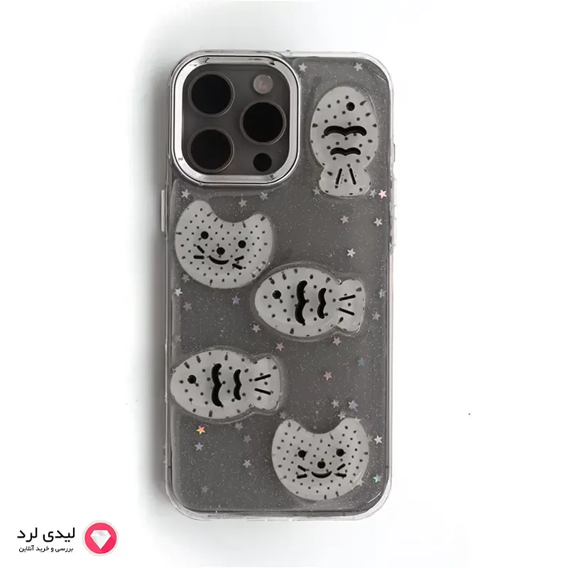 برای بزرگنمایی تصویر دوبار کلیک نمایید قاب گوشی آیفون 16پرو مکس مدل گربه ماهی