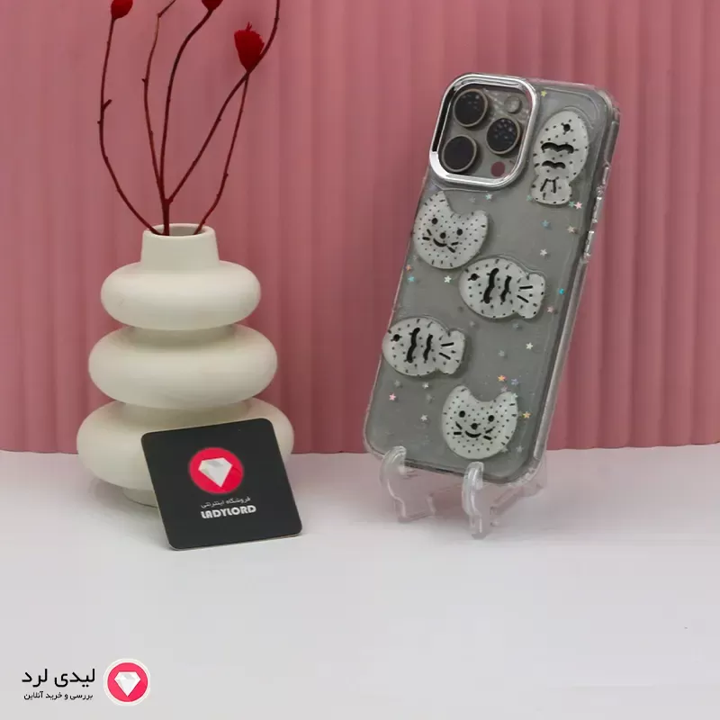 برای بزرگنمایی تصویر دوبار کلیک نمایید قاب گوشی آیفون 16پرو مکس مدل گربه ماهی