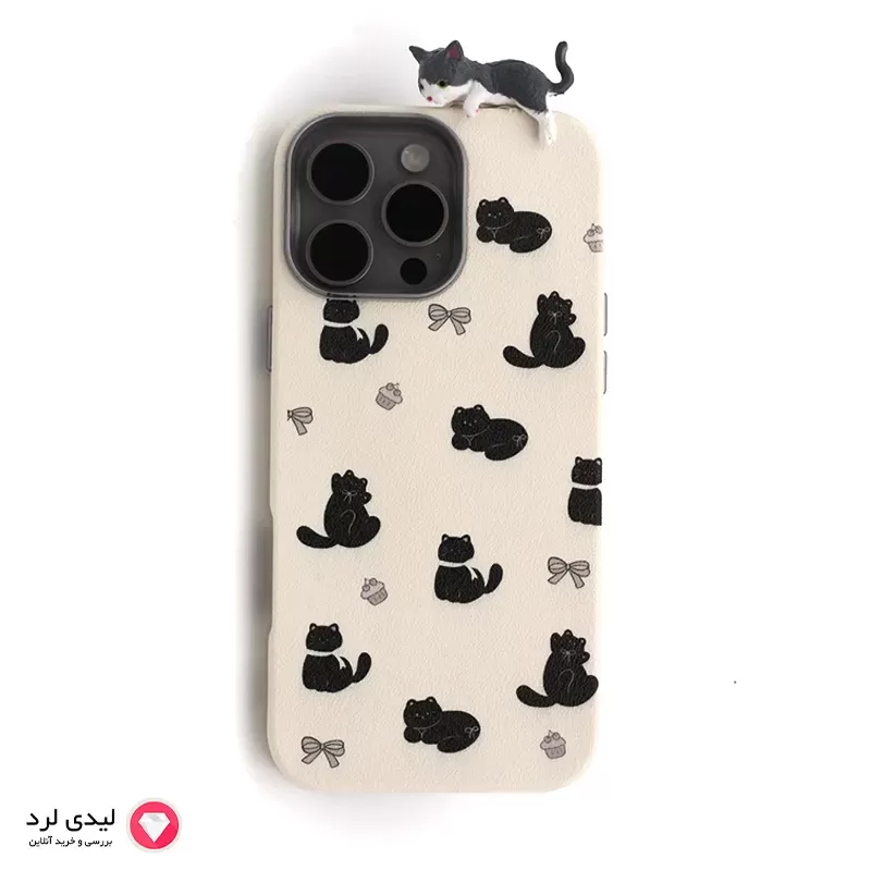 برای بزرگنمایی تصویر دوبار کلیک نمایید قاب گوشی آیفون 16پرو مکس طرح گربه