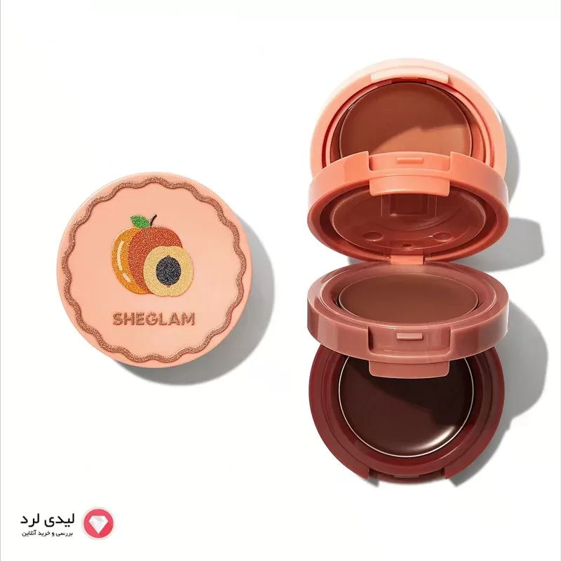 رژلب و رژگونه سه طبقه شیگلم مدل زرد آلو