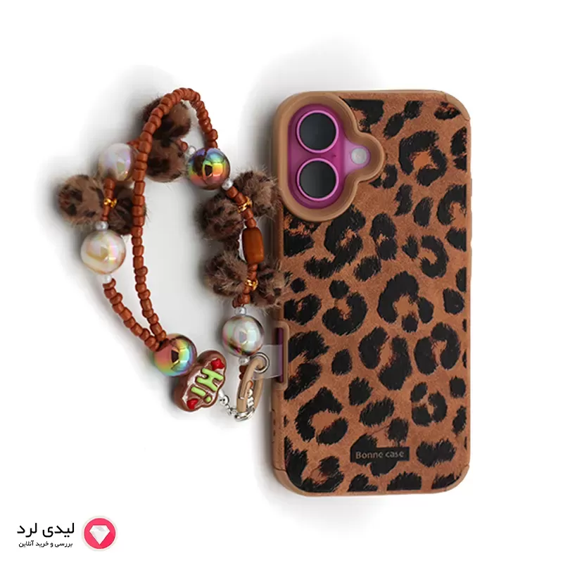برای بزرگنمایی تصویر دوبار کلیک نمایید قاب گوشی آیفون 16 مدل پلنگی آویزدار